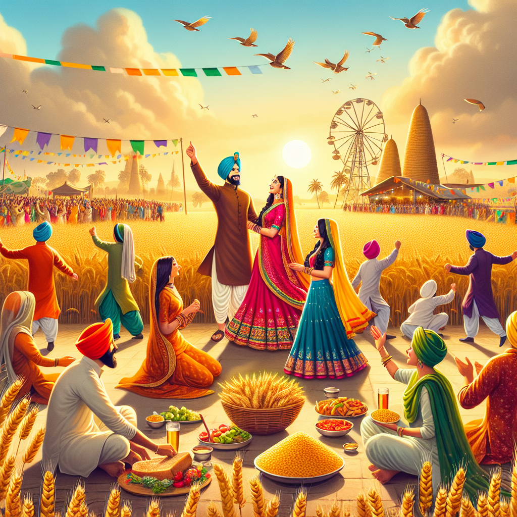 Celebrating Baisakhi with music and dance.