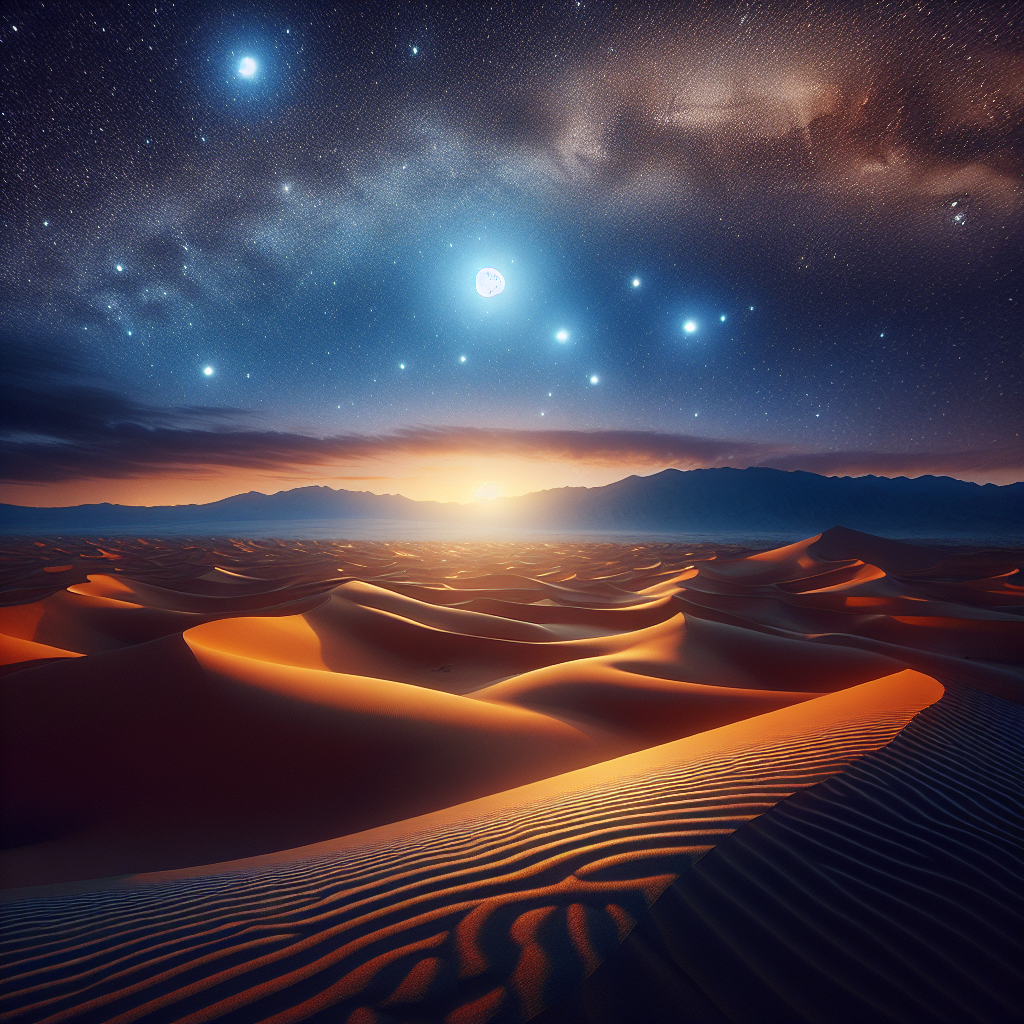 A stunning view of the starry sky over the Moroccan desert